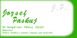 jozsef paskuj business card